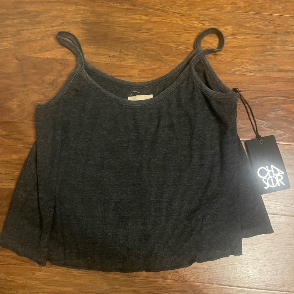 NWT Chaser Grey Ribbed Tank Size S